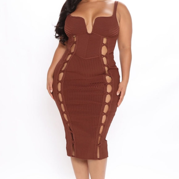 Fashion Nova No Cuts Given Bandage Midi Dress - Picture 4 of 10
